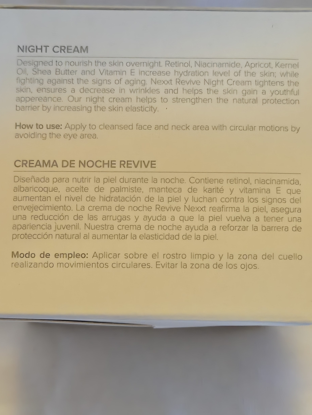 NEXXT Revive Night Cream - Deep Green Nourishing Night Moisturizer - Picture 4 of 5